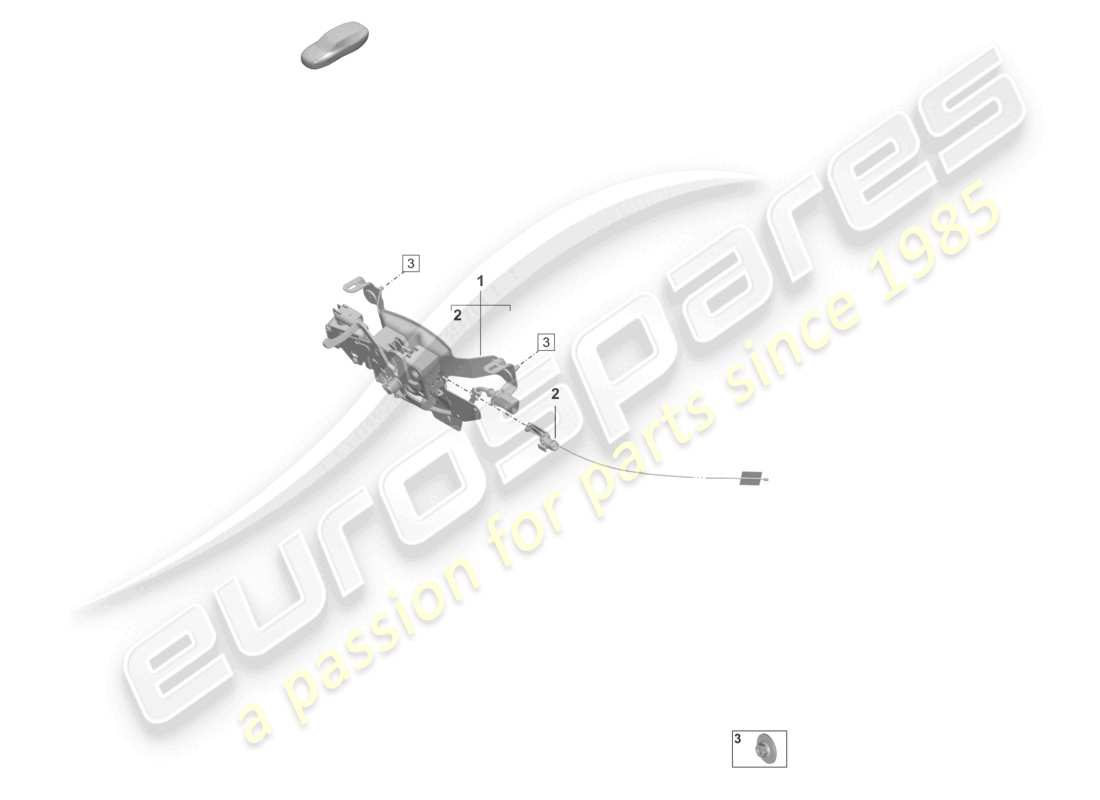 porsche 2025 (992-2 gt3/rs/st) meccanismo di bloccaggio diagramma delle parti