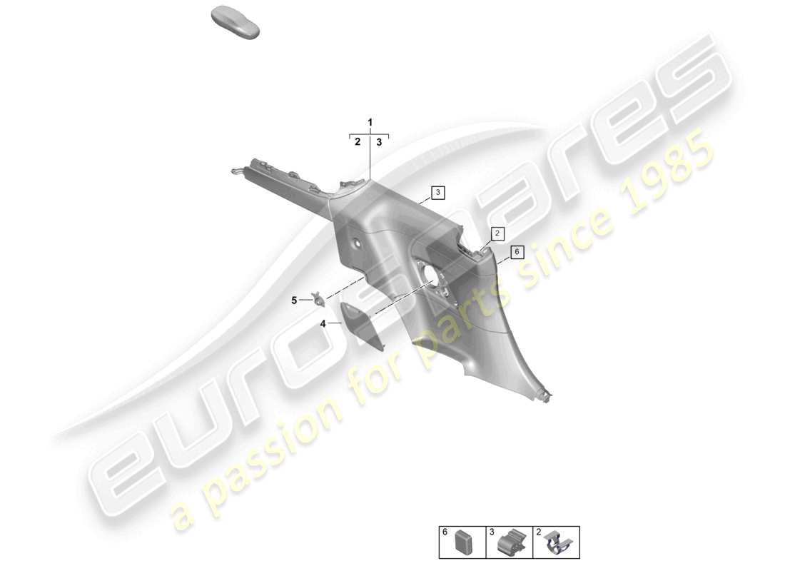 porsche 2024 (992-2) rivestimento del pannello laterale posteriore schema delle parti