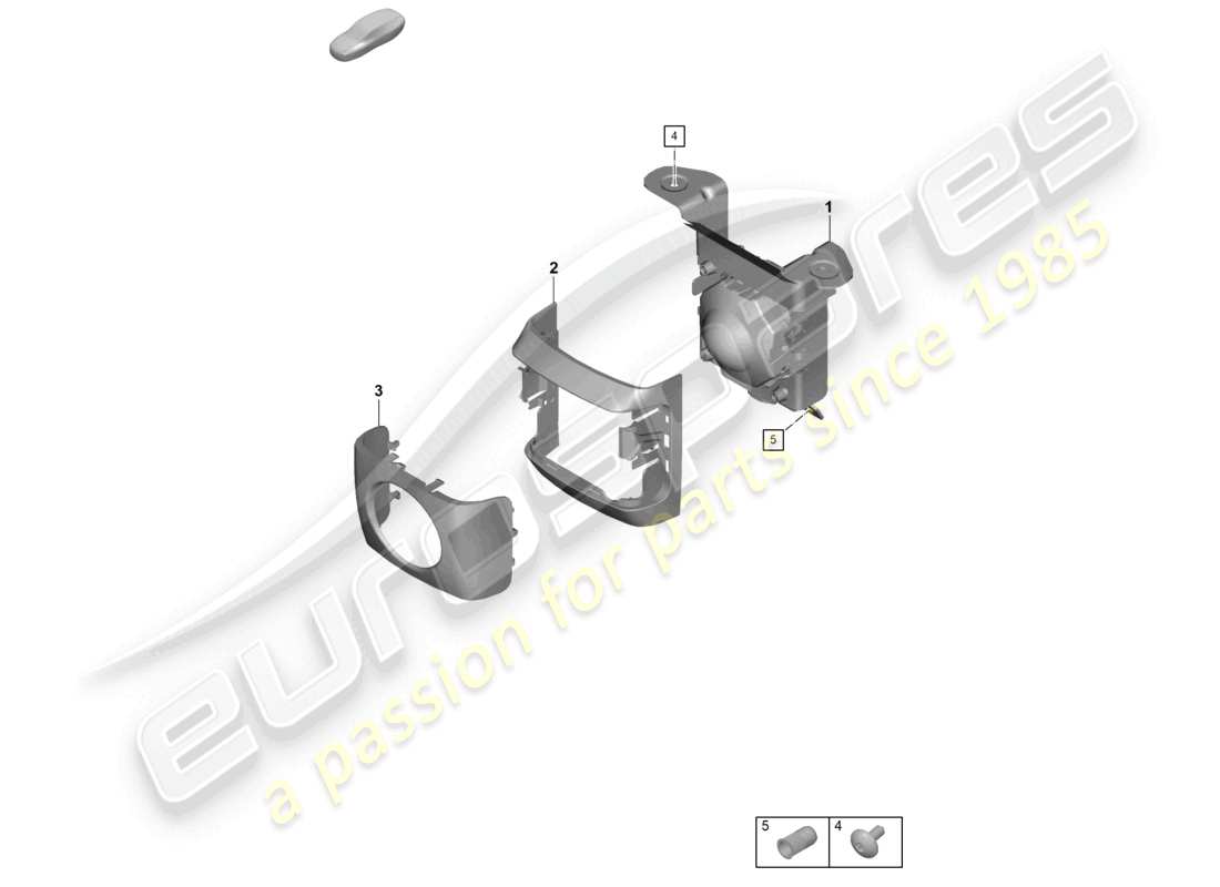porsche 2020 (992-1 turbo / s) sensore radar del sistema di assistenza alla guida sistema di controllo della velocità di crociera per veicoli con assistenza al cambio di corsia schema dei componenti