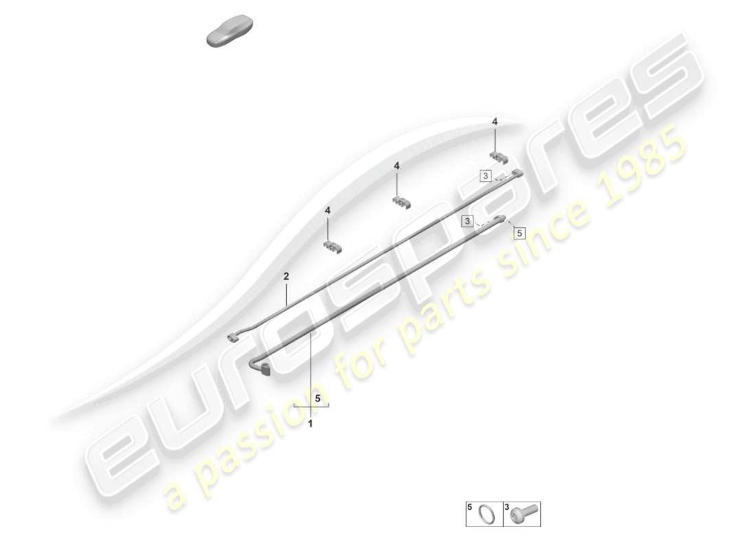 porsche 2022 (992-1 gt3/rs/st) diagramma della parte inferiore della soglia della linea refrigerante dell'aria condizionata
