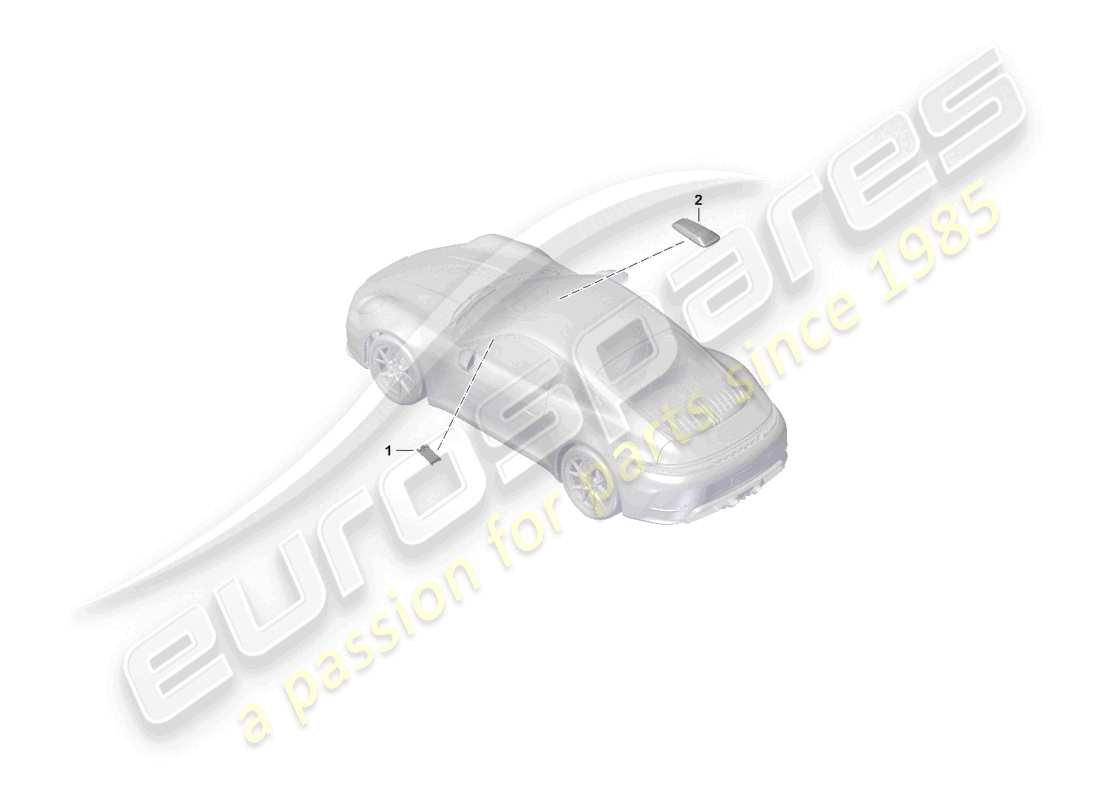 porsche 2024 (992-2) lettore di carte a chip per sistema di pedaggio stradale schema delle parti