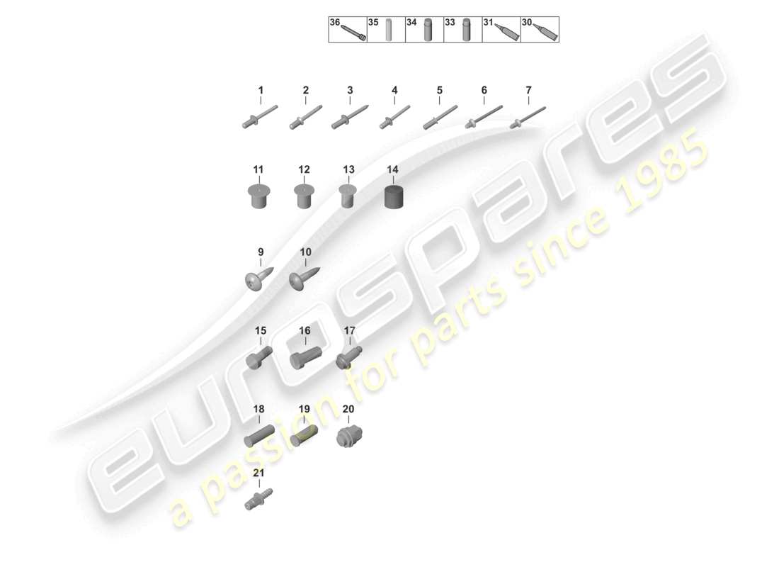 porsche 2024 (992-2) diagramma delle parti della carrozzeria dell'auto