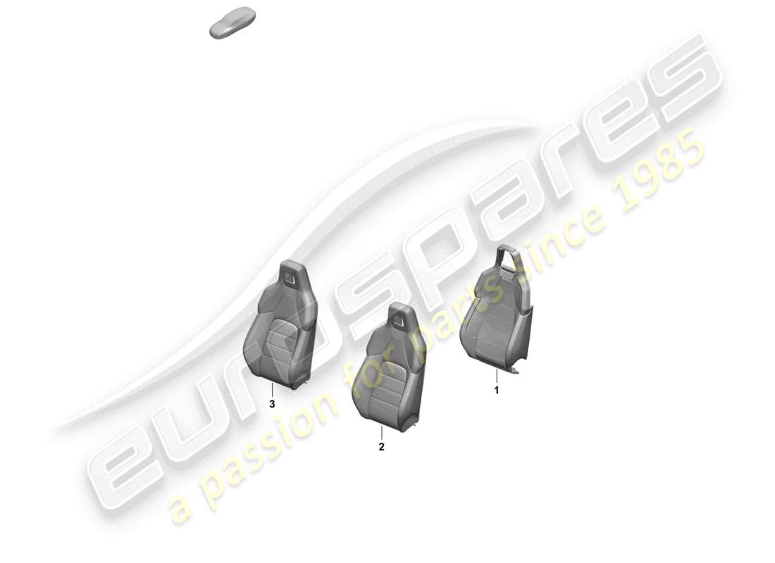 porsche 2025 (macan-e) parte in schiuma rivestimento dello schienale sedile comfort diagramma delle parti