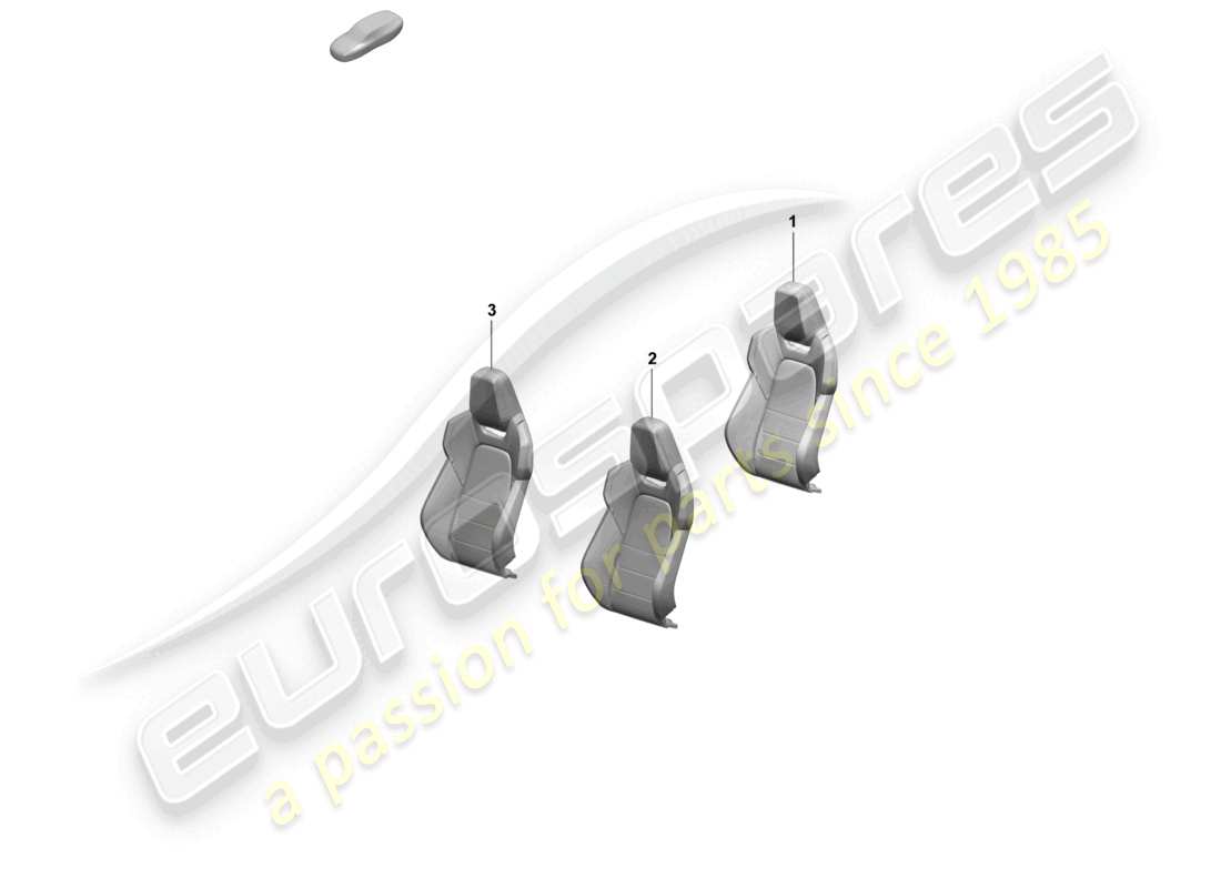 porsche 2025 (macan-e) parte in schiuma rivestimento dello schienale sedile standard diagramma delle parti