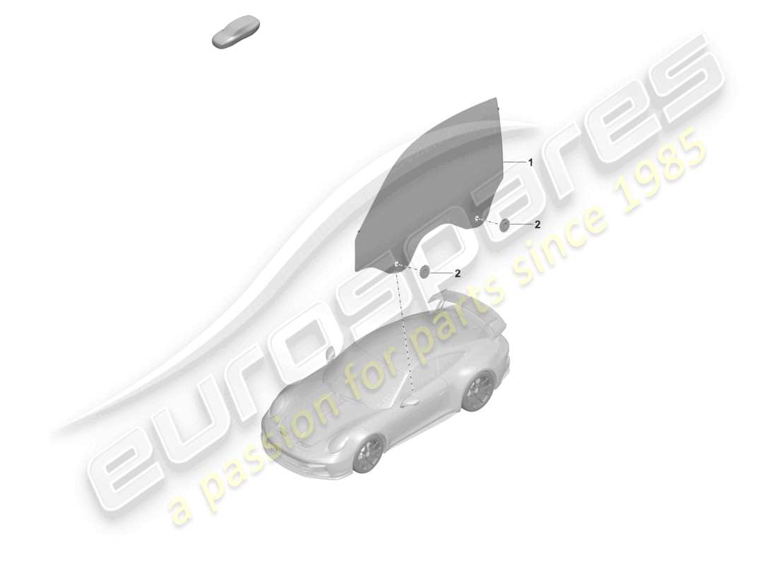 porsche 2023 (992-1 gt3/rs/st) finestra della porta diagramma delle parti
