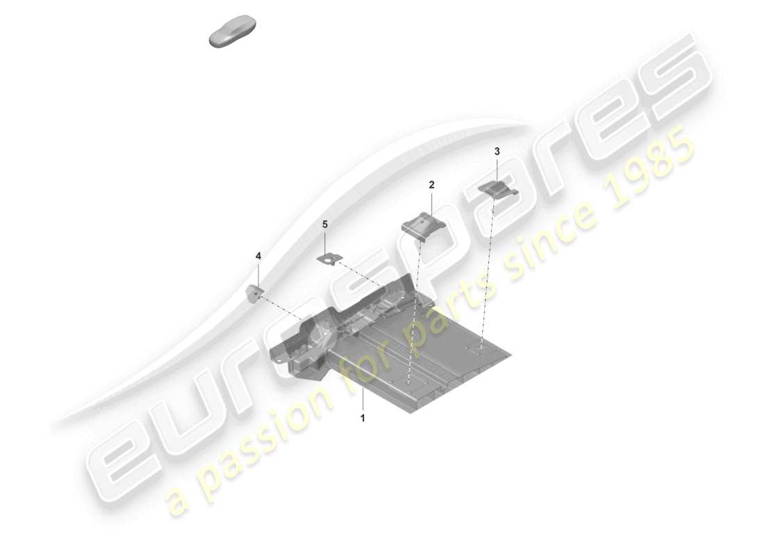 porsche 2022 (992-1 gt3/rs/st) supporto del sedile piastra inferiore diagramma delle parti
