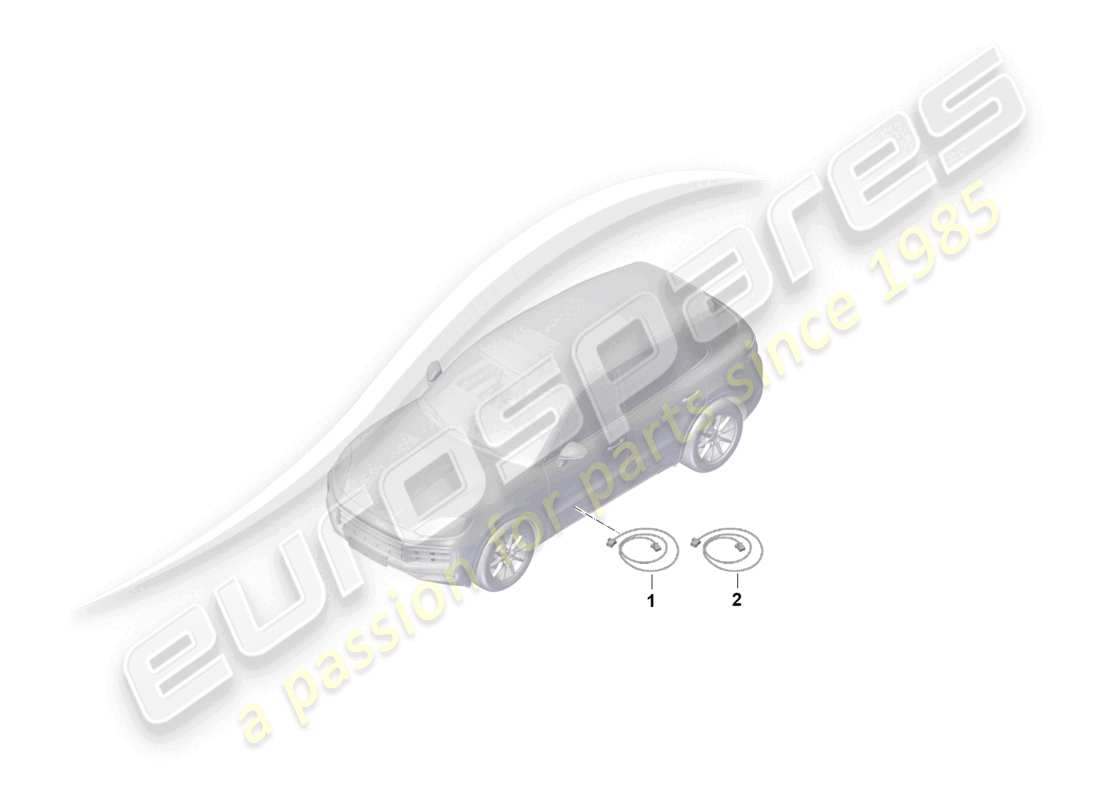 porsche 2026 (cayenne e3 pa) diagramma delle parti del conduttore a fibra ottica