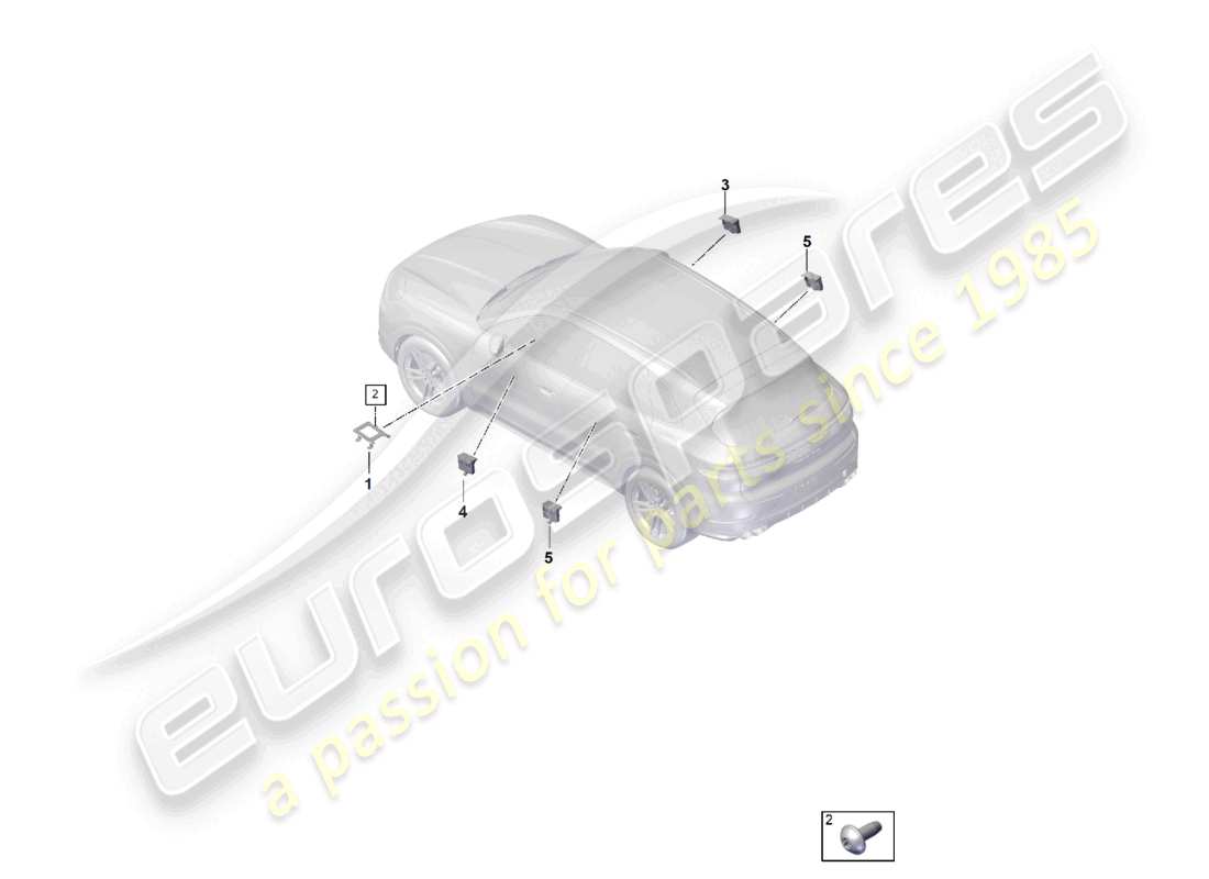 porsche 2026 (cayenne e3 pa) unità di controllo telaio (sistema autolivellante) porte schema delle parti