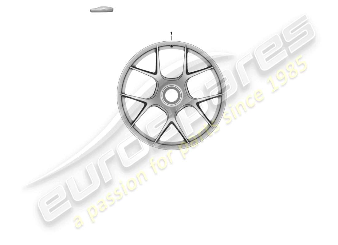 porsche 2022 (992-1 gt3/rs/st) cerchio in lega con bloccaggio centralizzato schema dei componenti