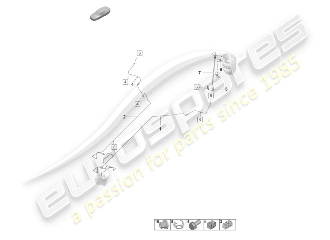 porsche 2022 (992-1 gt3/rs/st) centro linea freno sottoscocca posteriore asse posteriore diagramma delle parti