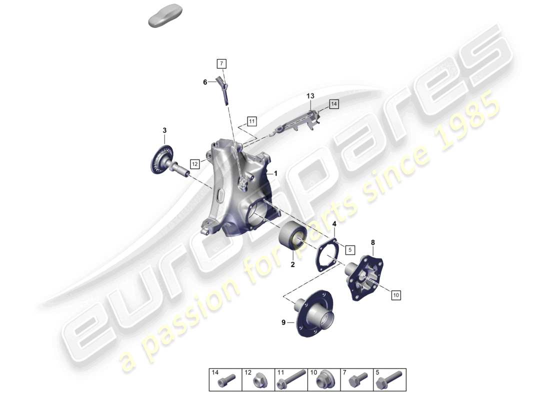 porsche 2024 (992-2) supporto ruota mozzo ruota diagramma delle parti