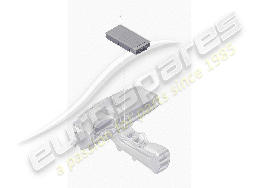 porsche 2026 (cayenne e3 pa) caricabatterie a induzione per telefono cellulare diagramma delle parti