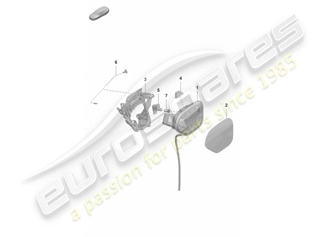 porsche 2020 (taycan 9j1-1) manuale sponde ribaltabili diagramma delle parti