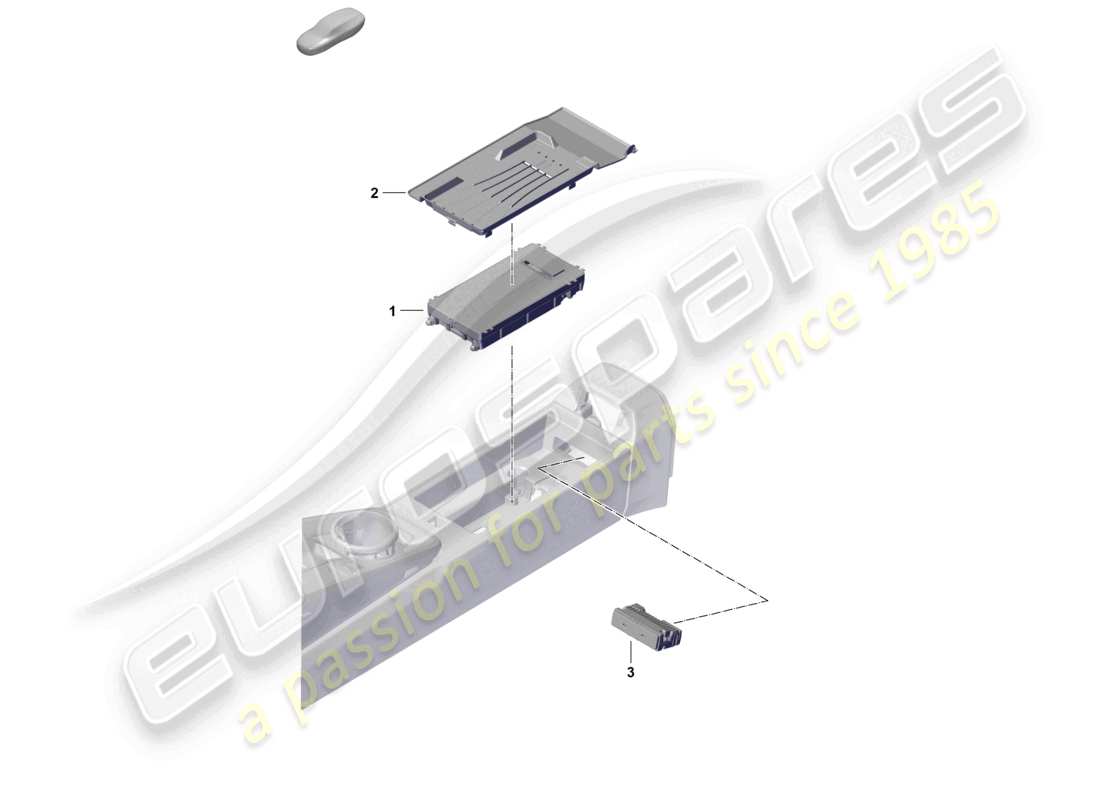 porsche 2025 (992-2 gt3) caricabatterie a induzione per telefono cellulare interfaccia multimediale diagramma delle parti