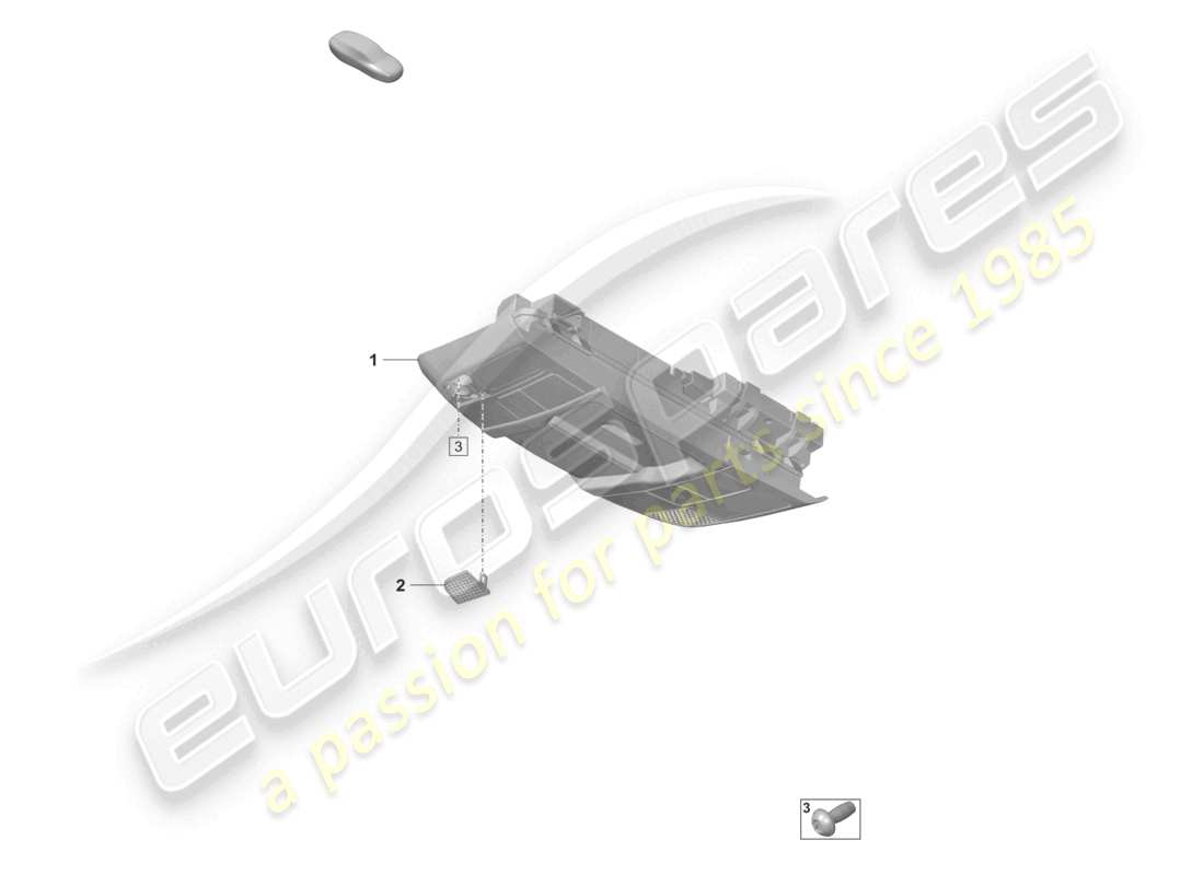 porsche 2023 (992-1 gt3/rs/st) tetto della console diagramma delle parti