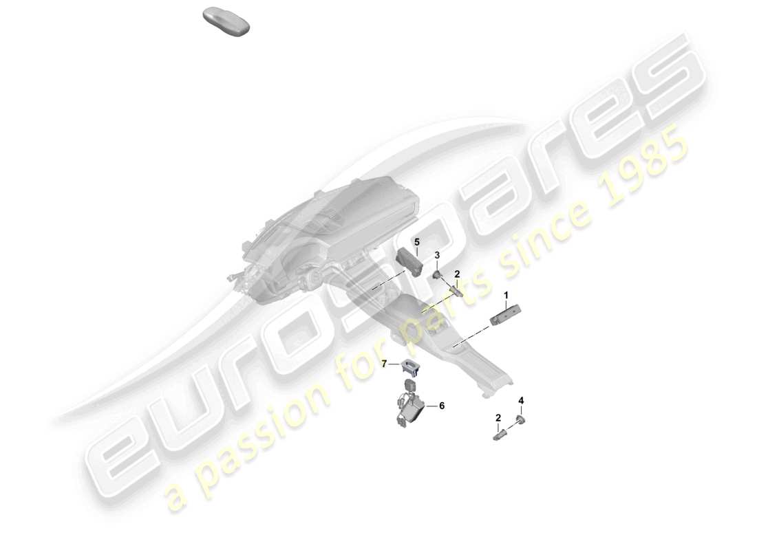 porsche 2025 (panamera 976) convertitore di tensione presa accendisigari schema delle parti