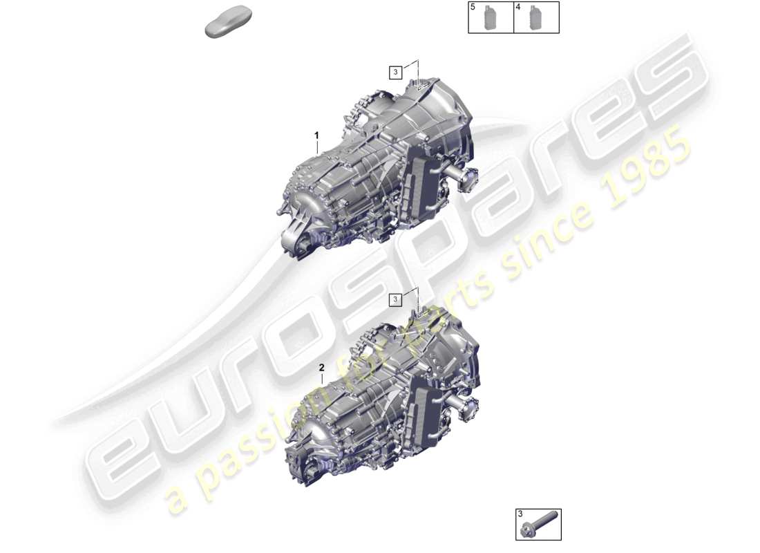porsche 2024 (992-2) 8-speed cambio a doppia frizione - pdk - per veicoli con trazione ibrida diagramma delle parti del fluido di trasmissione