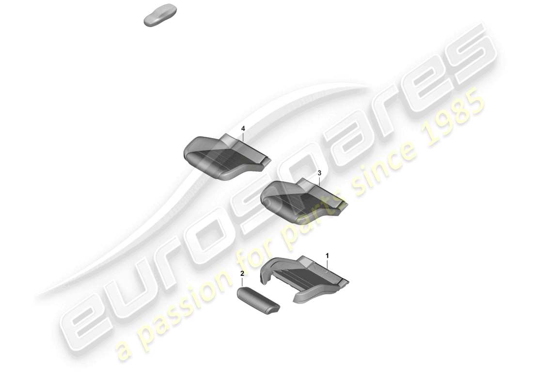 porsche 2026 (panamera 976) parte in schiuma coprisedile sedile comfort diagramma delle parti
