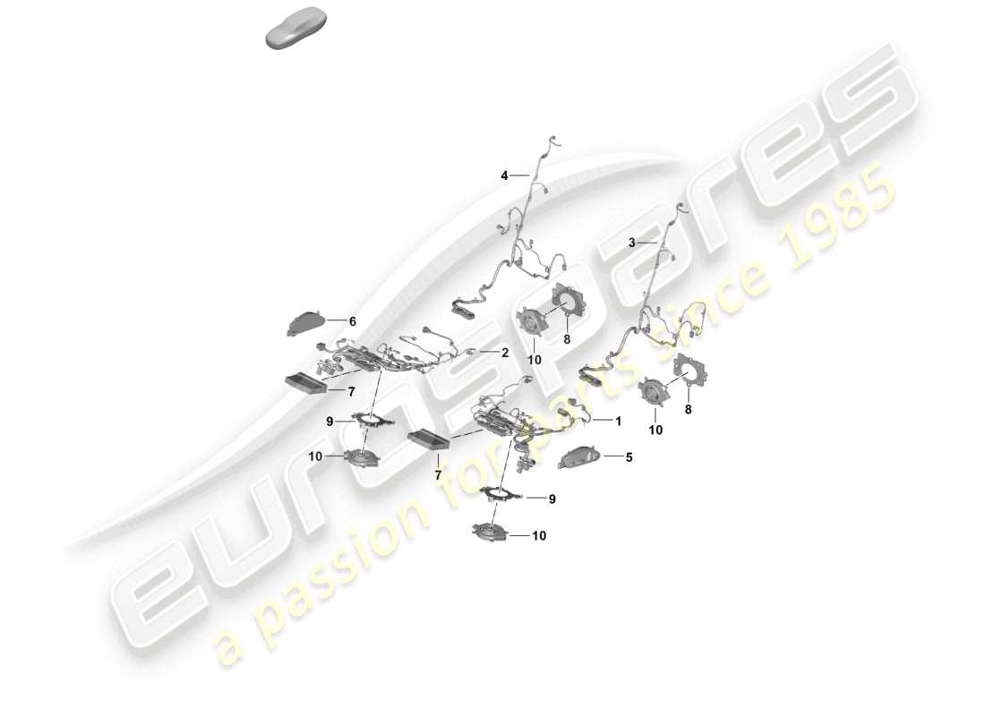 porsche 2025 (panamera 976) schema elettrico del sedile comfort