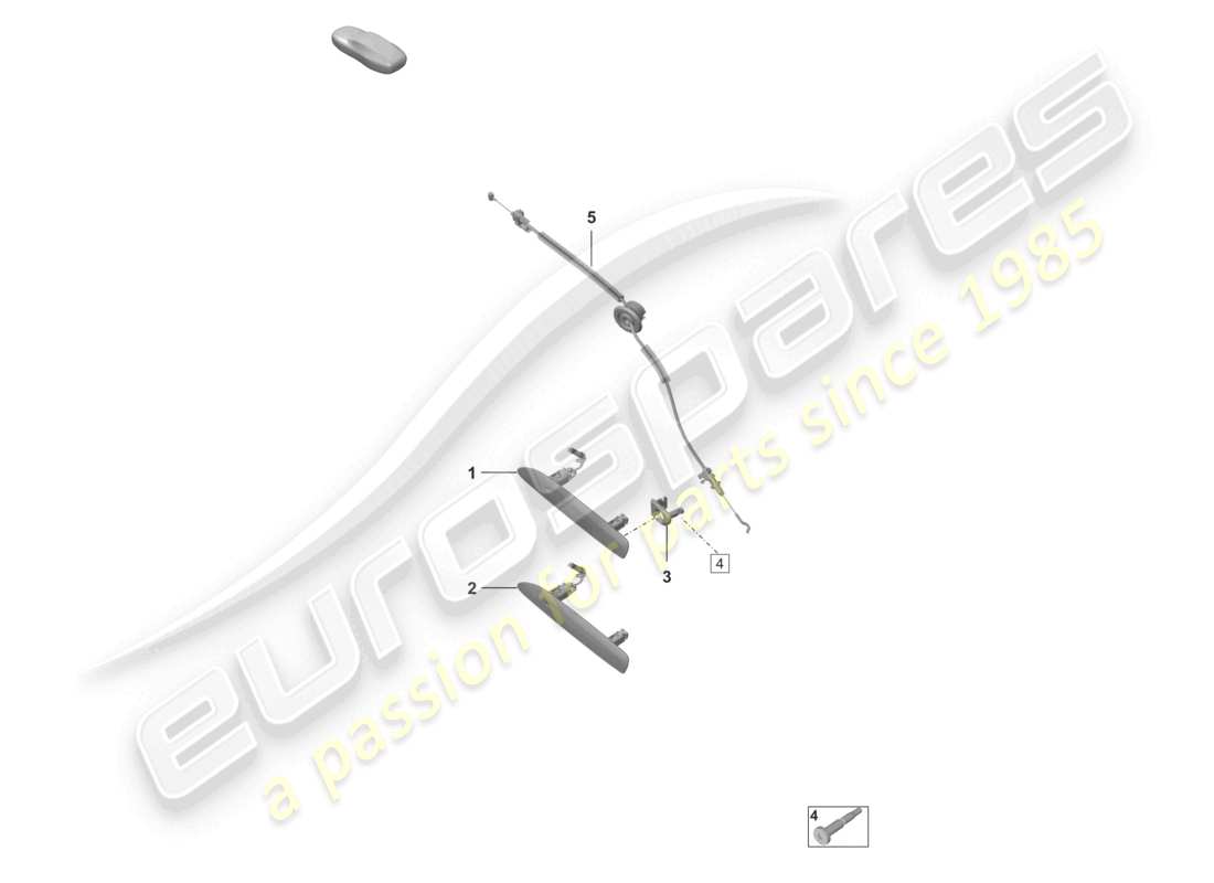 porsche 2023 (992-1 gt3/rs/st) maniglie diagramma delle parti