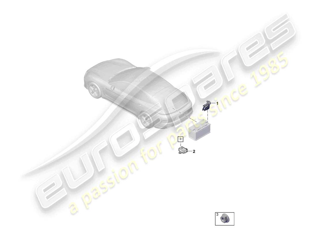 porsche 2026 (panamera 976) schema delle parti della protezione centrale posteriore