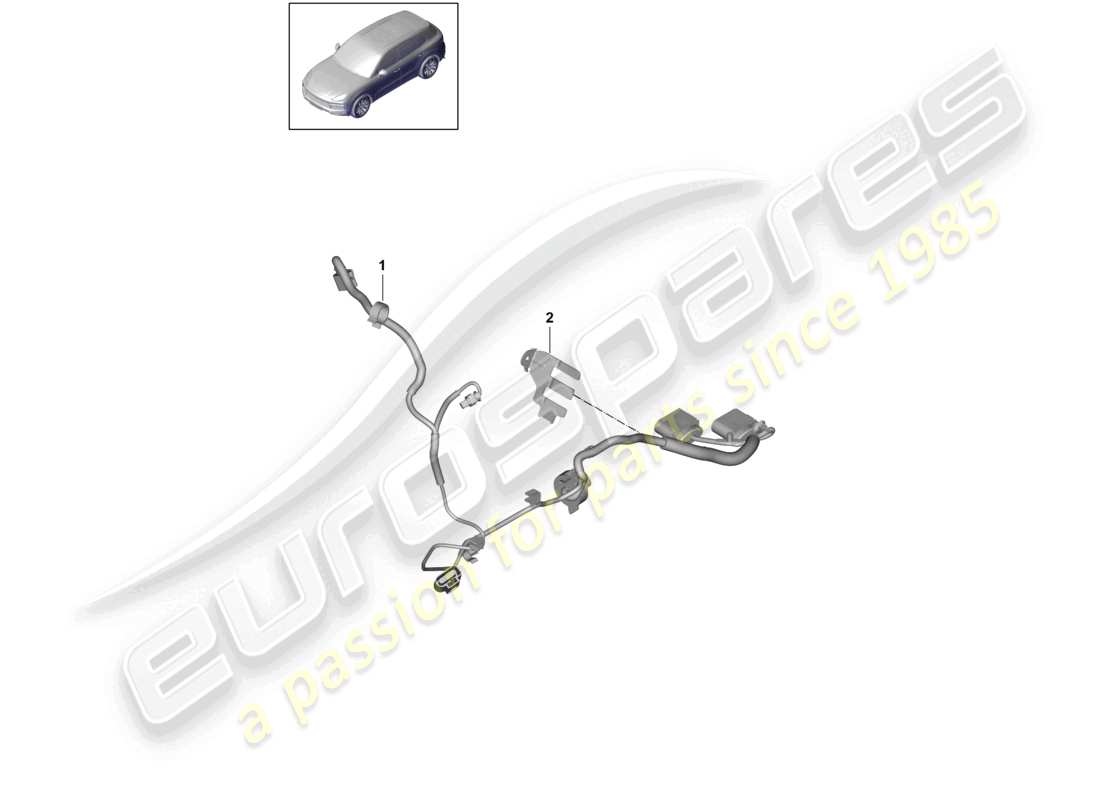 porsche 2024 (cayenne e3 9ya/9yb) cablaggio per cambio schema delle parti