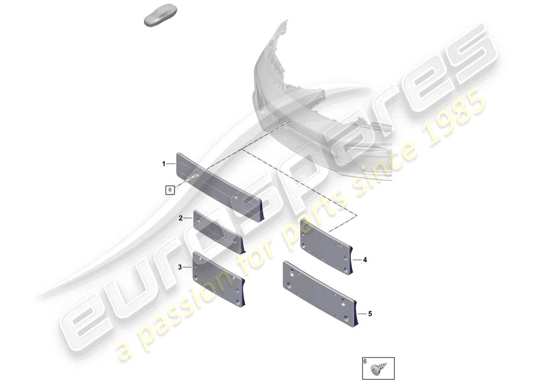 porsche 2025 (992-2 gt3) portatarga schema delle parti