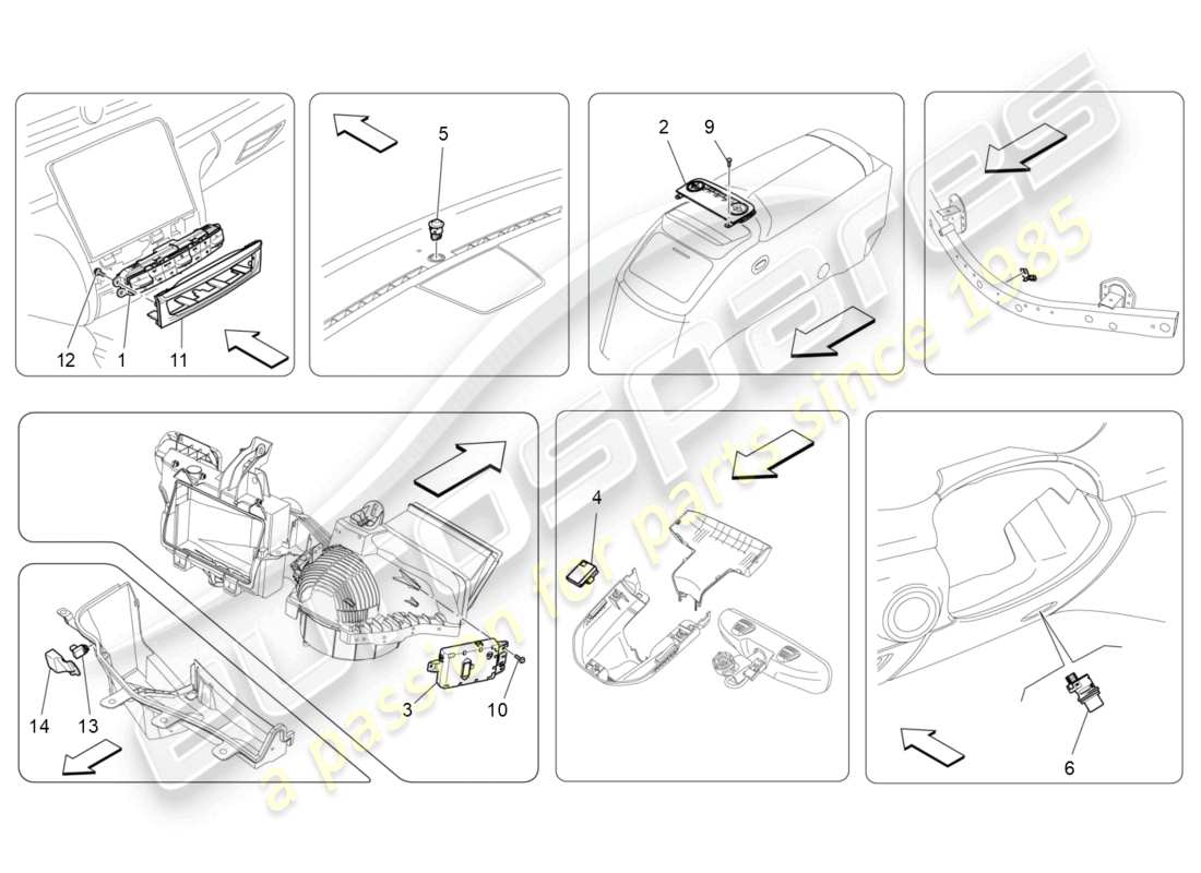 maserati quattroporte (2018) unità a/c: schema delle parti controllo elettronico