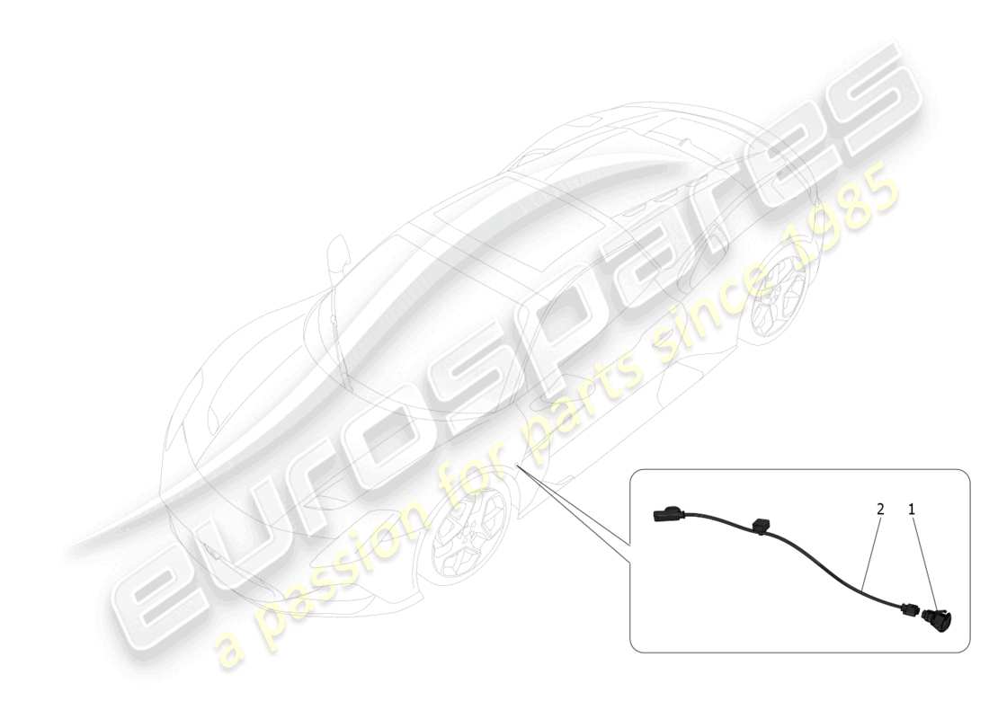 maserati mc20 cielo (2023) diagramma delle parti dei gruppi ottici laterali