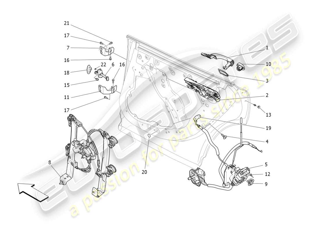 maserati levante modena s (2022) porte posteriori: meccanismi schema particolare