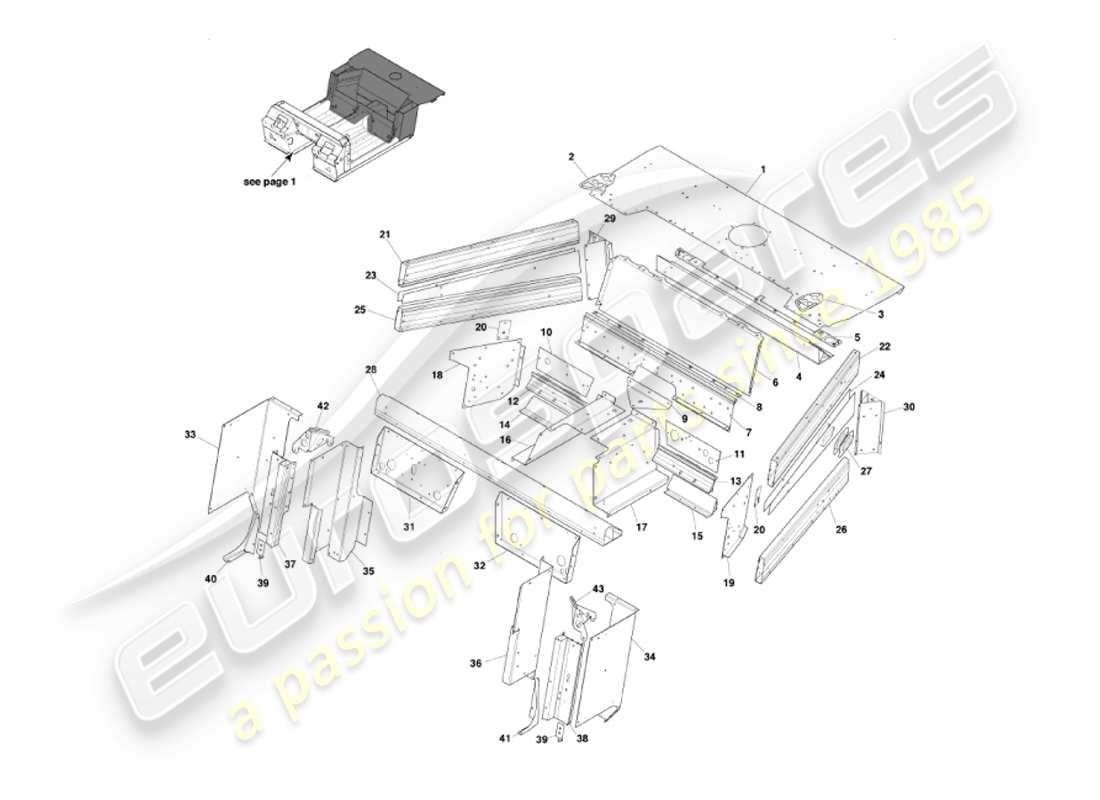 aston martin vanquish (2002) underbody2 diagramma delle parti