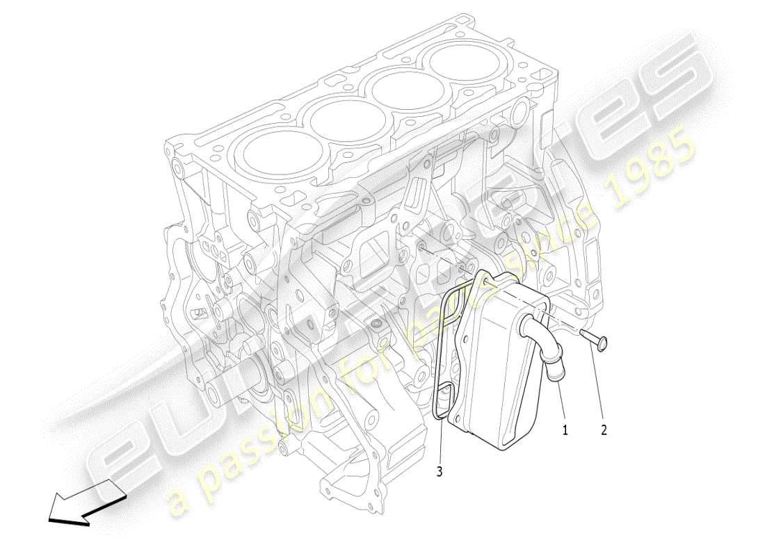 maserati ghibli (2021) diagramma delle parti dello scambiatore di calore
