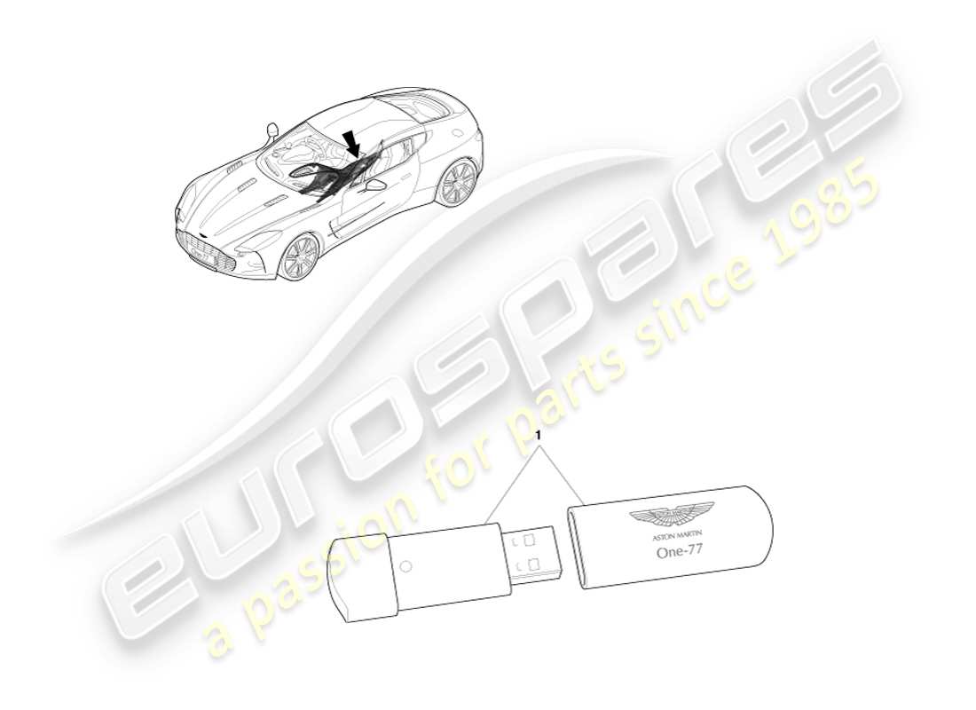 aston martin one-77 (2011) scheda di memoria diagramma delle parti