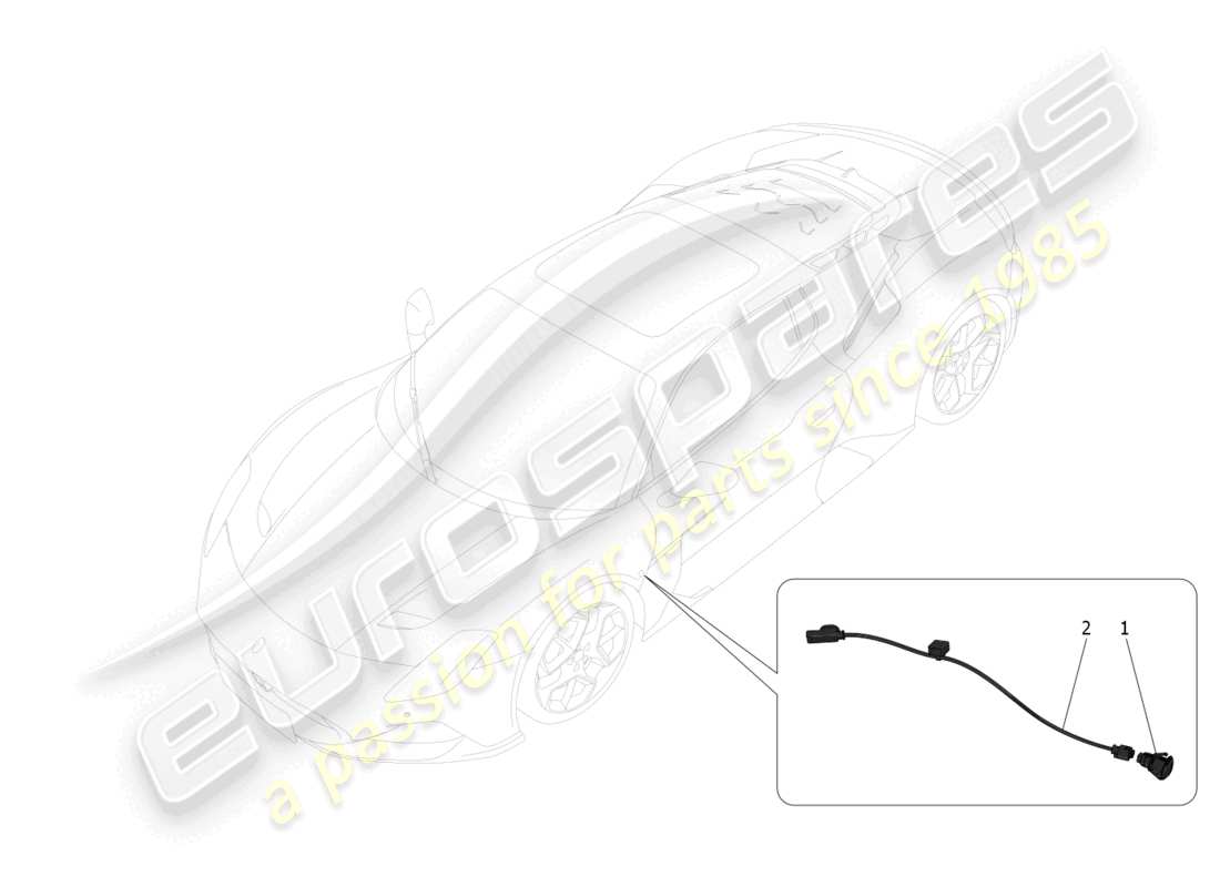 maserati mc20 (2023) diagramma delle parti dei gruppi ottici laterali