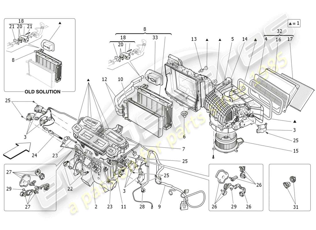 maserati ghibli fragment (2022) unità a/c: dispositivi di plancia schema particolare