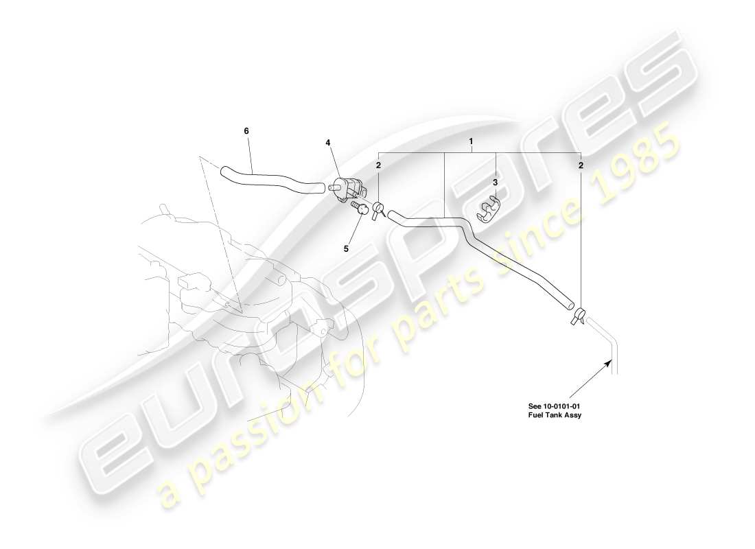 aston martin cygnet (2012) tubazioni per vuoto diagramma delle parti