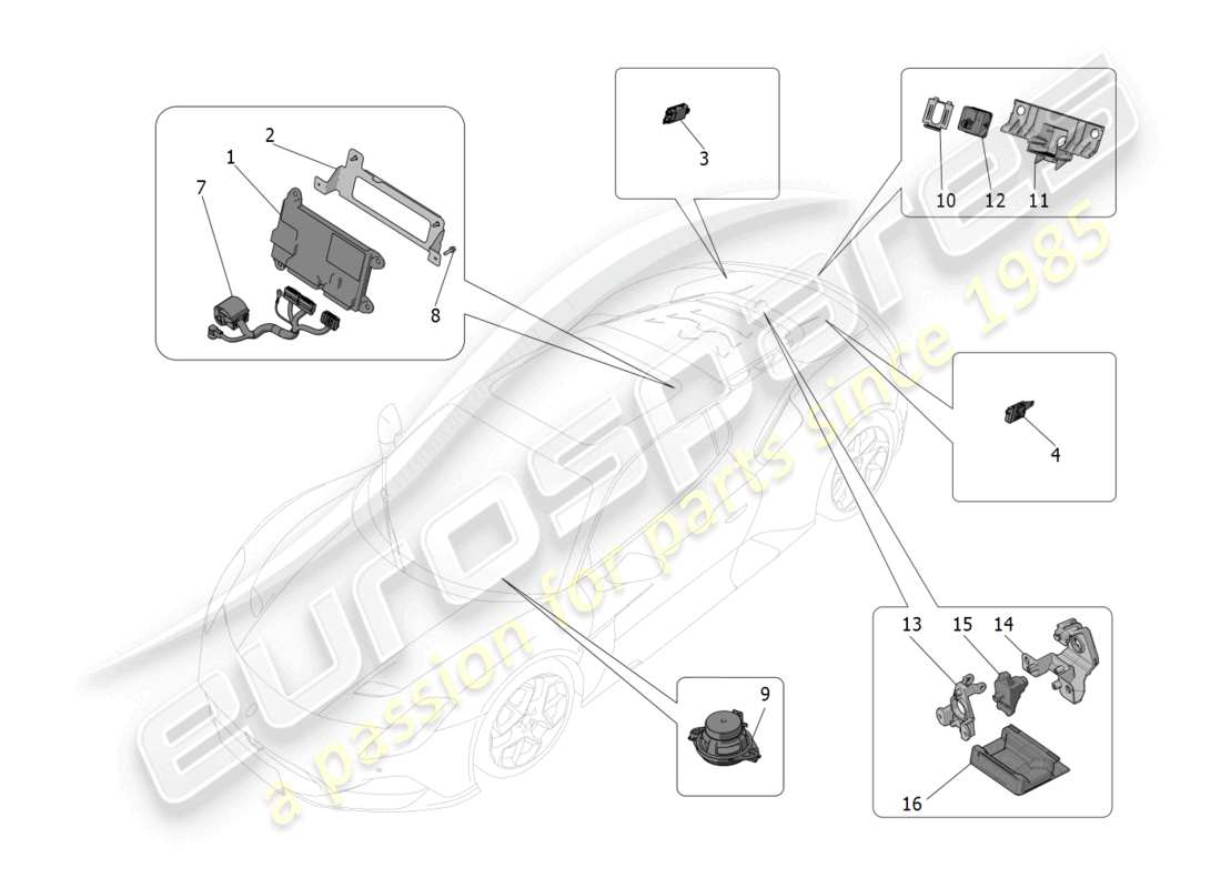maserati mc20 (2022) diagramma delle parti del sistema it
