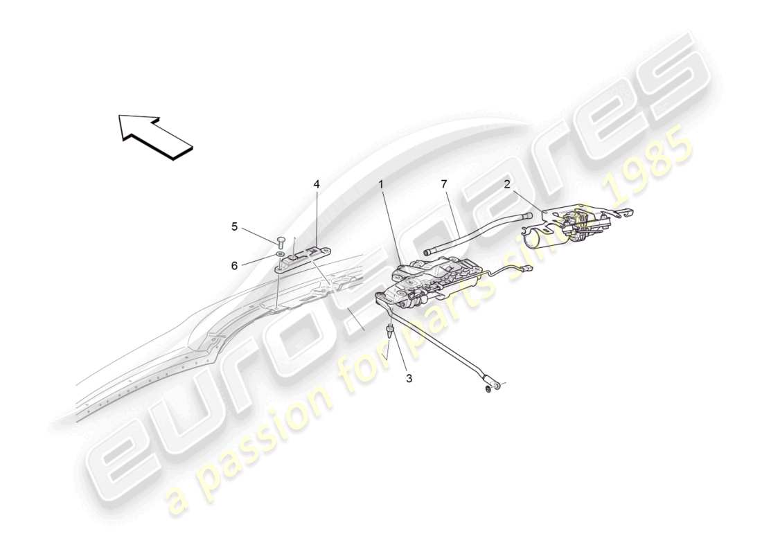 maserati grancabrio mc (2013) capote elettrica: schema particolare chiusure e microinterruttori