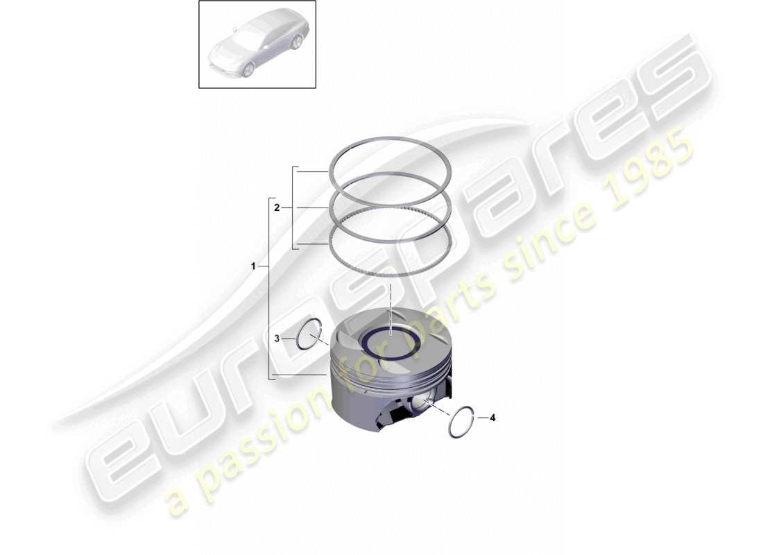 porsche 2021 (panamera 971-1) pistone anello pistone diagramma delle parti