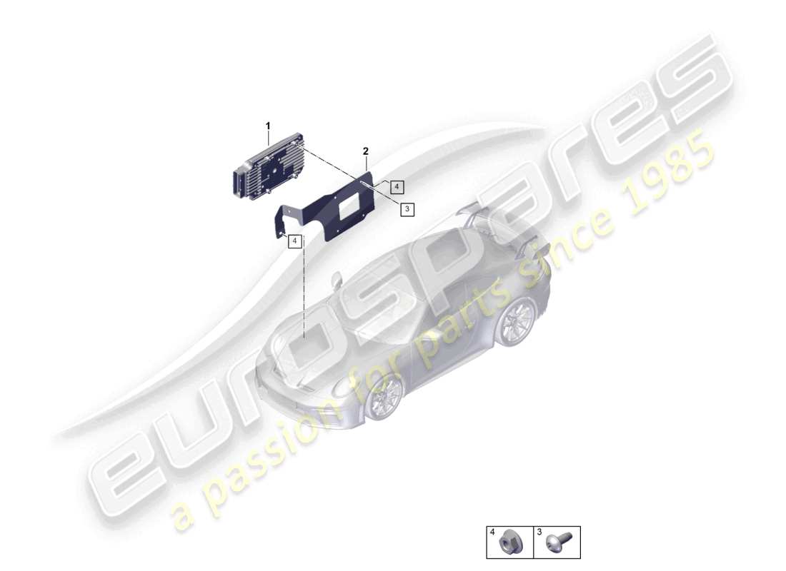 porsche 2026 (992-2 gt3) centralina per telaio schema particolare