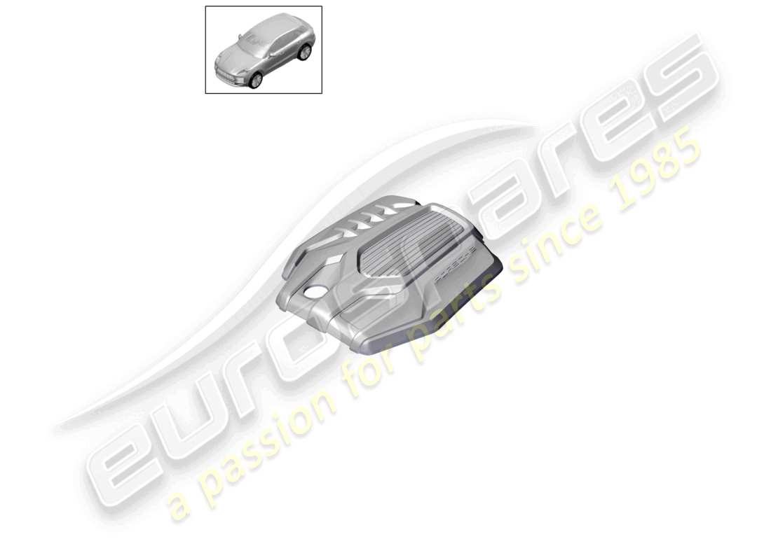 porsche 2021 (macan) copertura motore vano motore diagramma delle parti