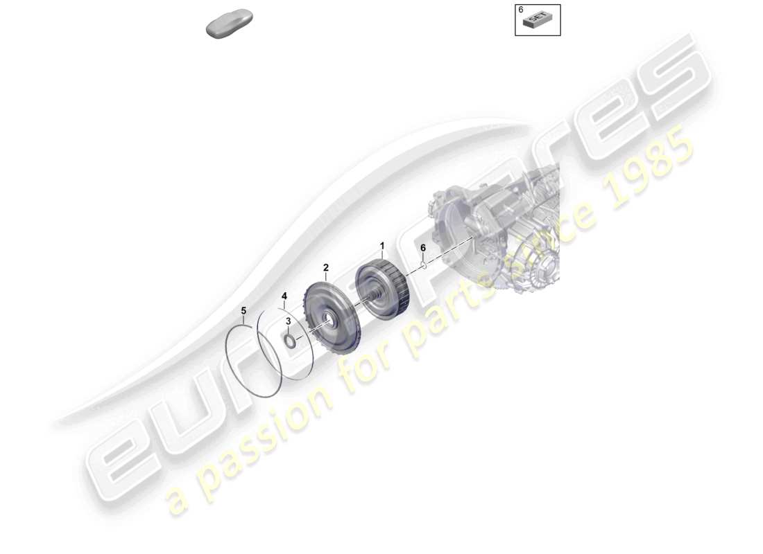 porsche 2022 (992-1 gt3/rs/st) 7-speed cambio a doppia frizione - pdk - frizione per cambio a doppia frizione schema ricambi