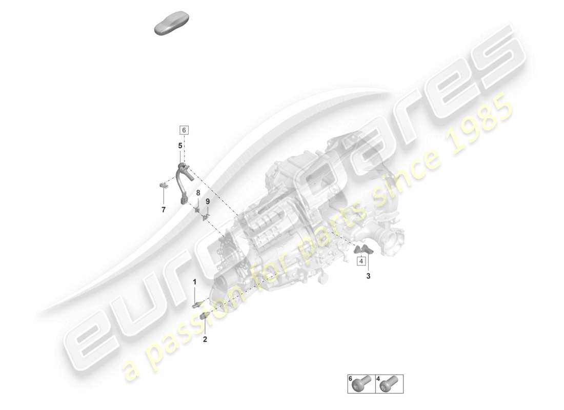 porsche 2023 (992-1 gt3/rs/st) sensori del cambio manuale diagramma delle parti