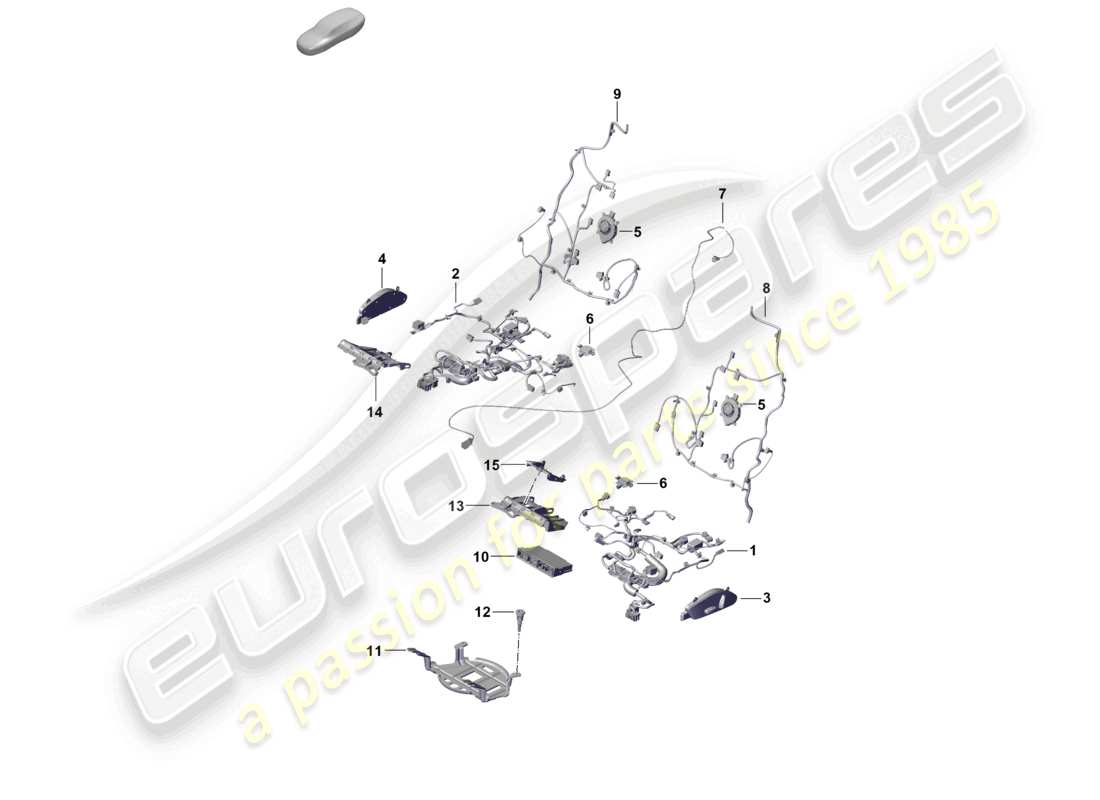 porsche 2026 (cayenne e3 pa) sedile comfort elettrico diagramma delle parti