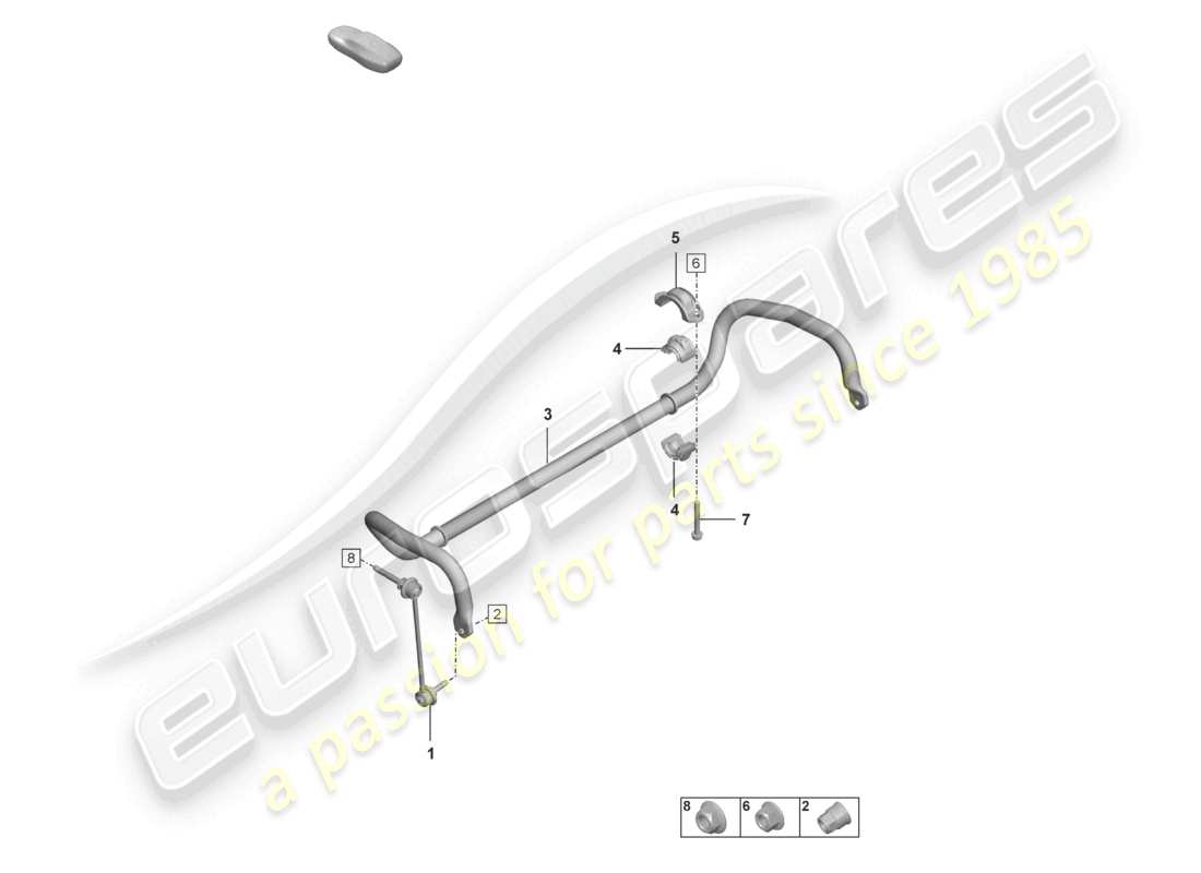 porsche 2023 (992-1 turbo / s) barra antirollio barra di accoppiamento diagramma delle parti