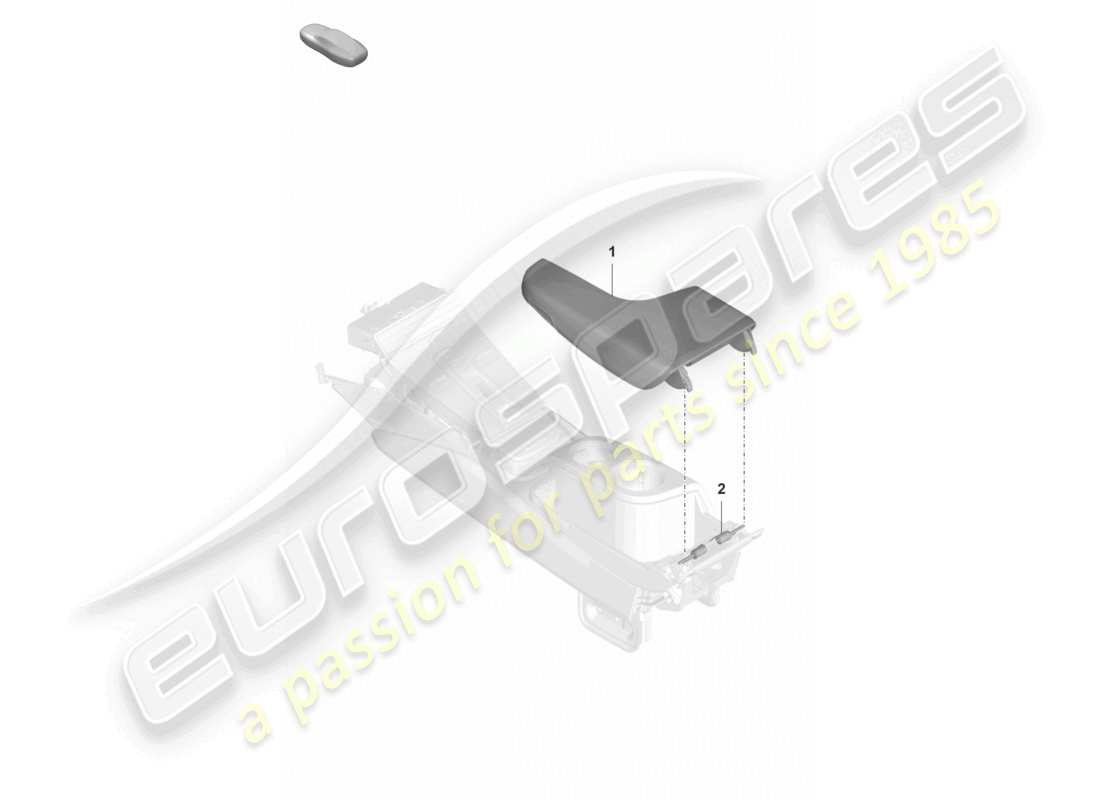 porsche 2024 (panamera 971-2) diagramma delle parti del bracciolo della console centrale
