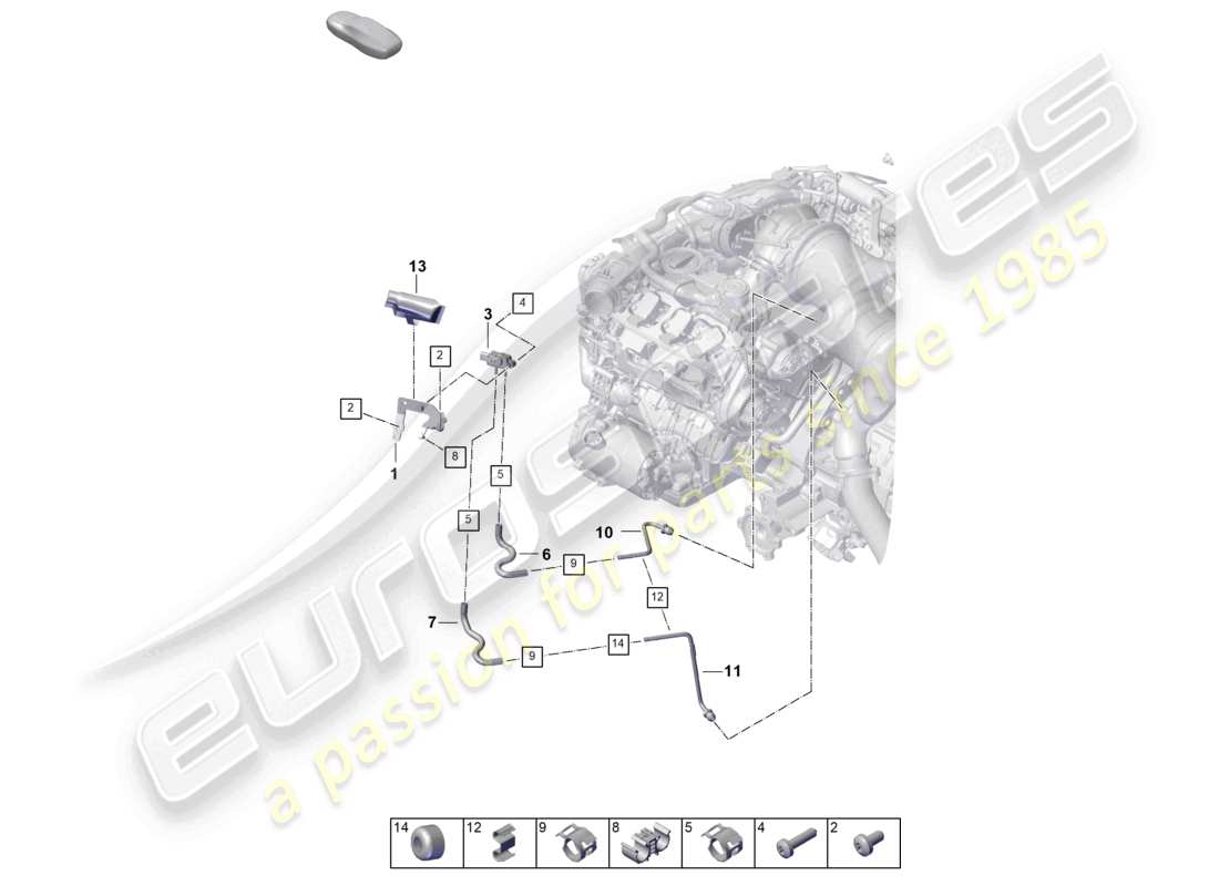porsche 2025 (cayenne e3 pa) schema elettrico della linea di controllo con trasmettitore di differenza di pressione