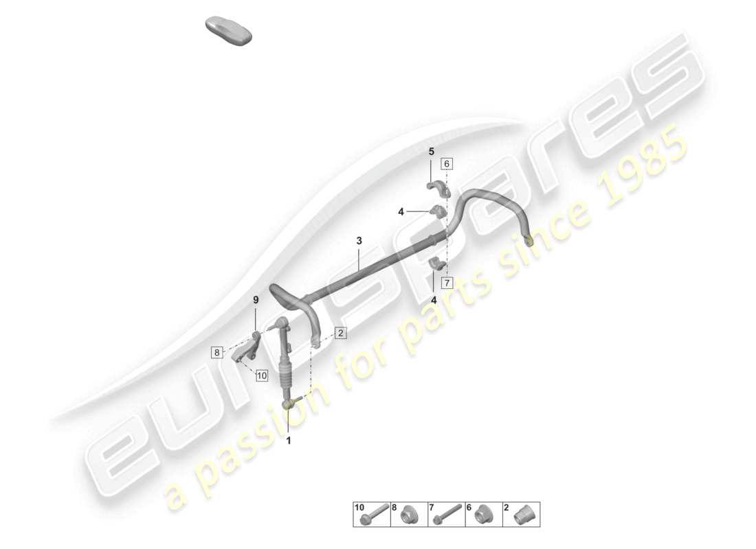 porsche 2024 (992-2 turbo / s) barra antirollio barra di accoppiamento schema delle parti pdcc