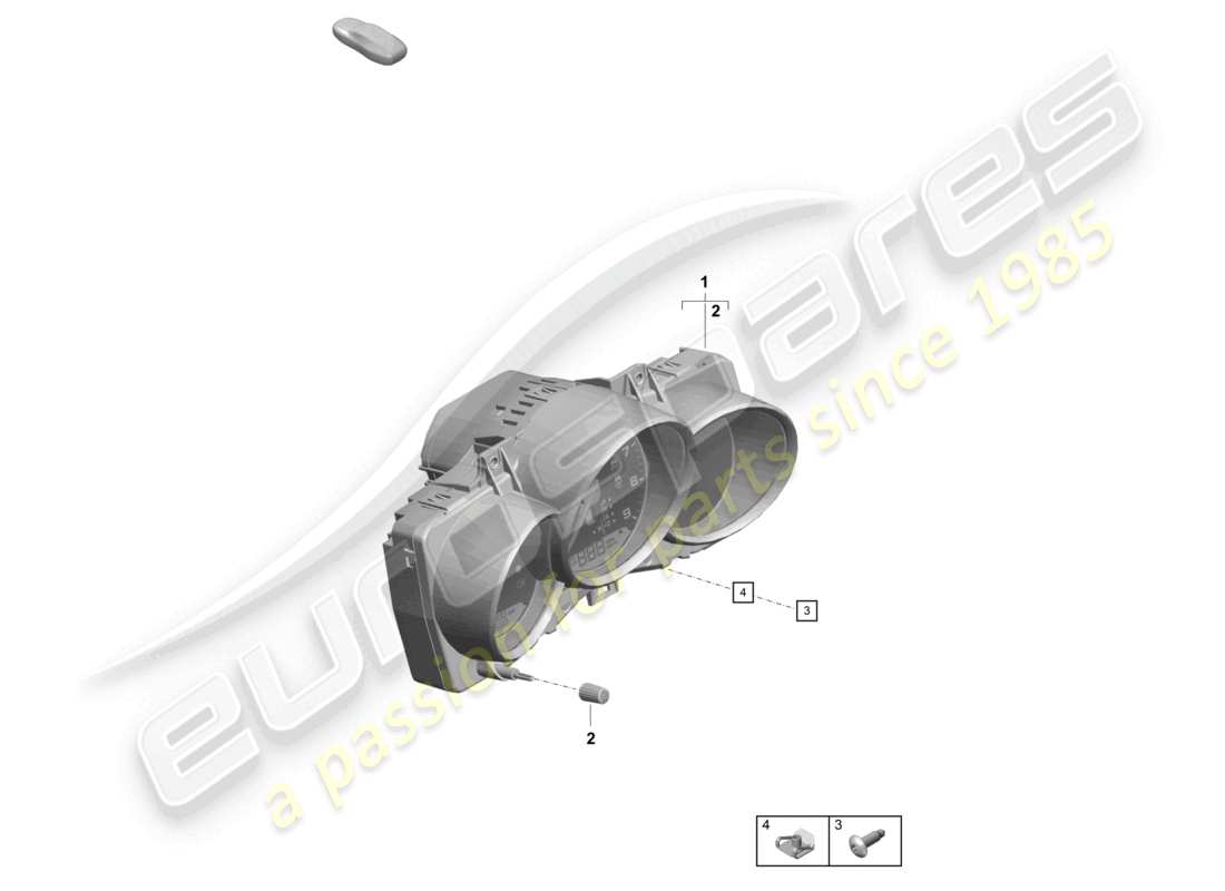 porsche 2021 (718 cayman gt4) diagramma delle parti dello strumento combinato