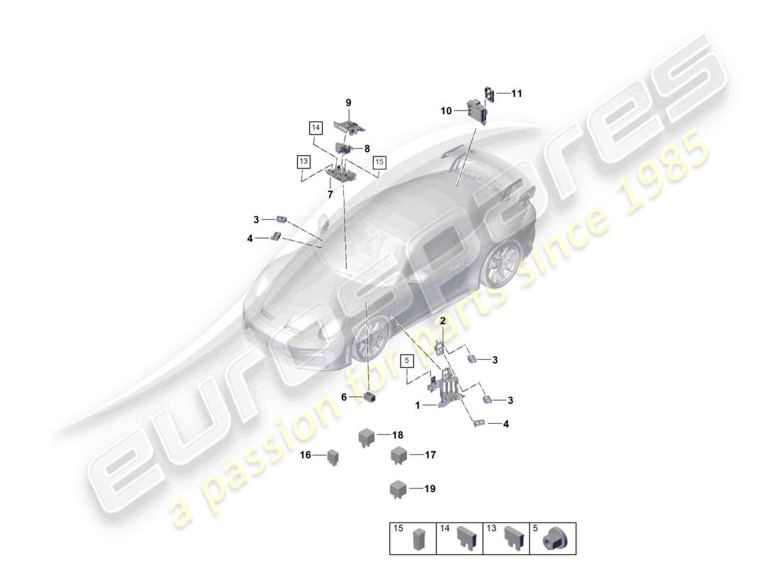 porsche 2026 (992-2 gt3) schema elettrico centrale cruscotto parte